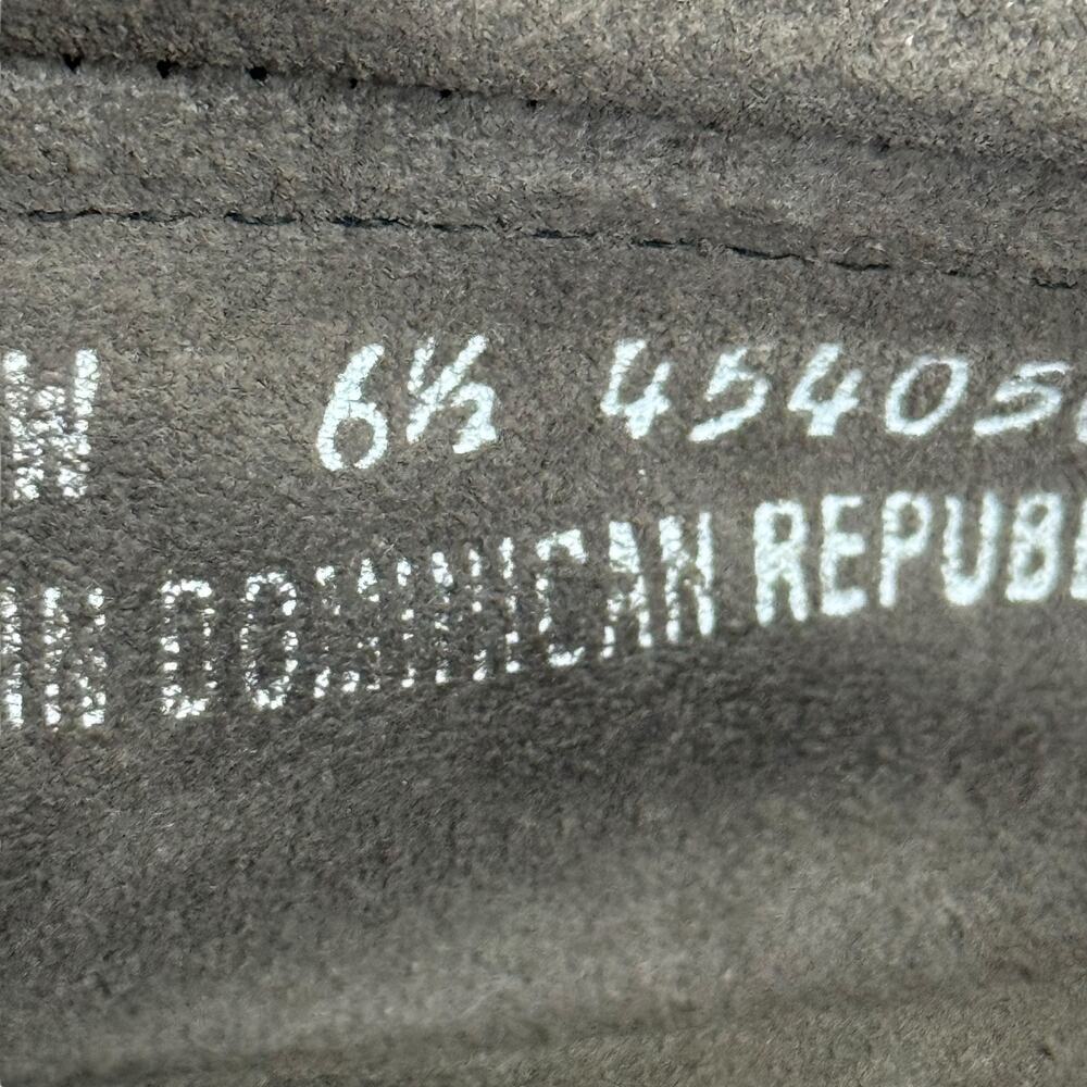 Minnetonka Moccasin Kiltie Slip On Loafers Flats Gray Suede Leather Womens 6.5 - Picture 16 of 16